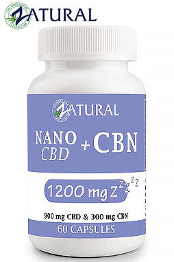 CBN Capsules With Nano CBD 15mg CBD 60ct