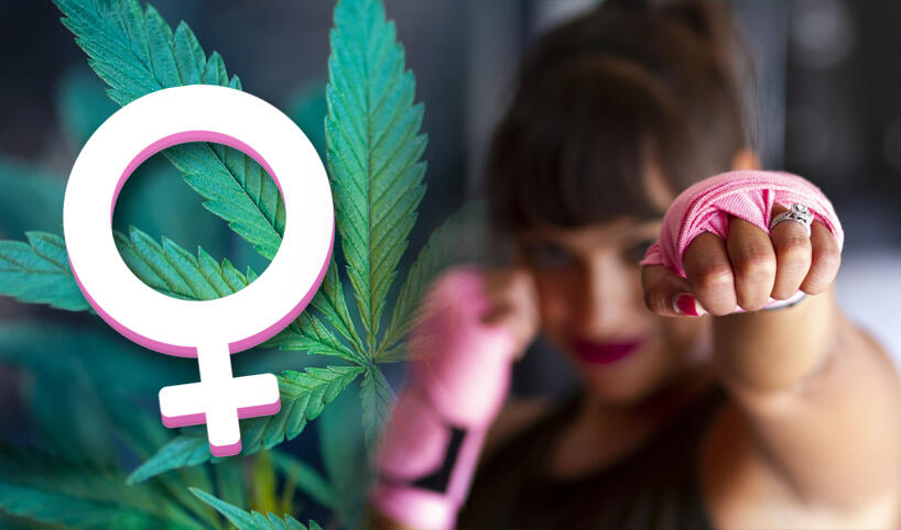 Woman on cannabis